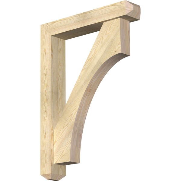 Ekena Millwork Westlake Craftsman Rough Sawn Bracket w/ Offset Brace, Douglas Fir, 6"W x 32"D x 44"H BKT0604X32X44WTL04RDF - main